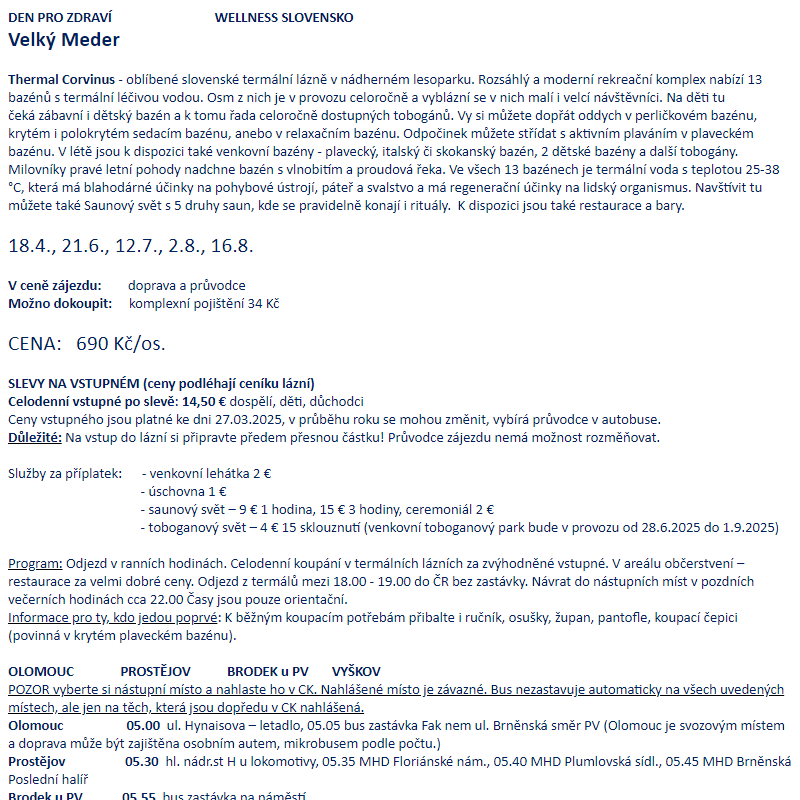 Slovensko termály - VELKÝ MEDER
