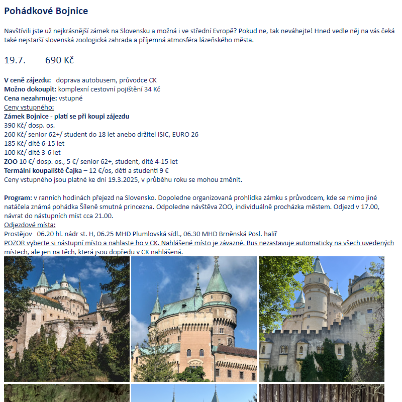 Pohádkové Bojnice 19.7.