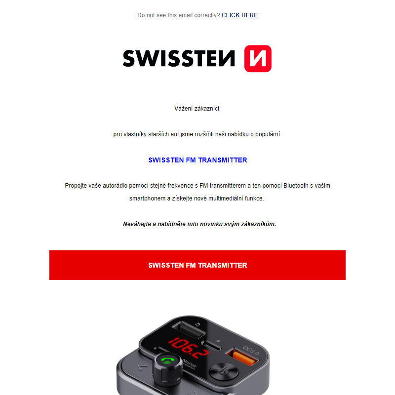 SWISSTEN - FM transmitter