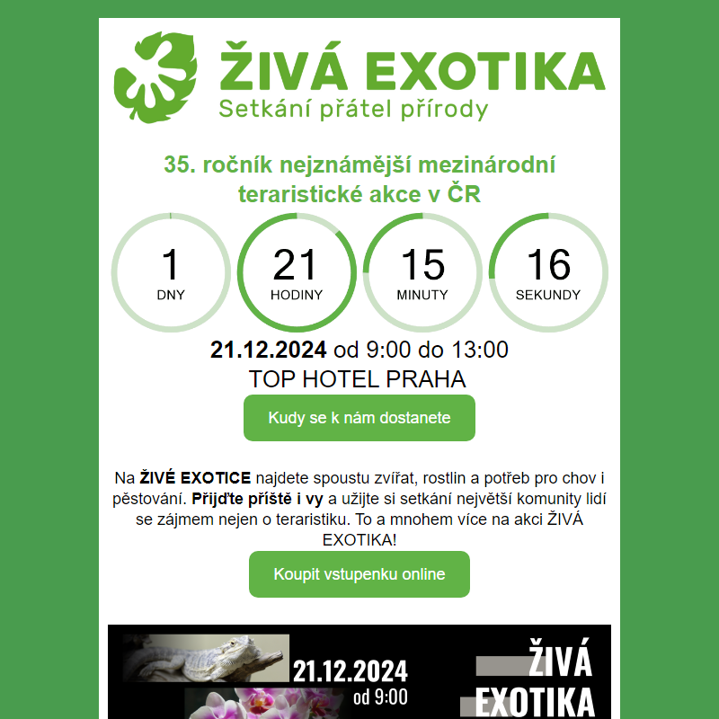 _ ŽIVÁ EXOTIKA / TOP HOTEL Praha - 21.12.2024