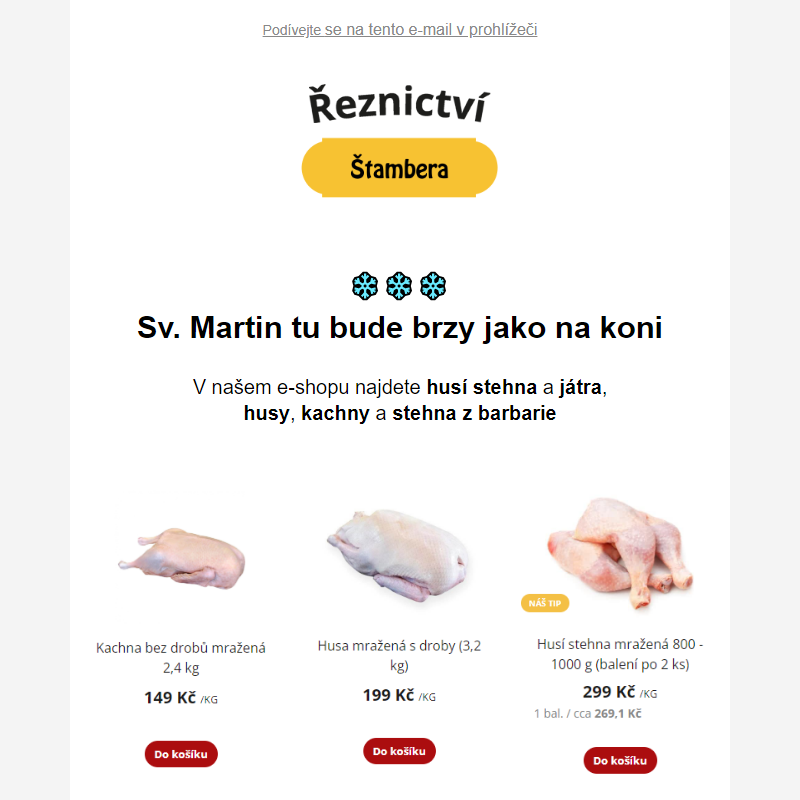 __ Sv. Martin za rohem! A s ním i kachny, husy, kachní _ a husí stehna _