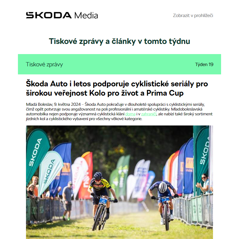 ŠKODA MEDIA NEWSLETTER, Týden 19