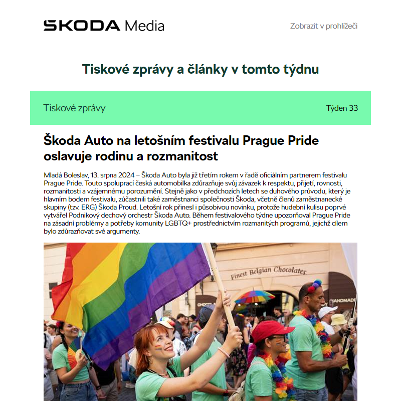 Škoda Media Newsletter, Týden 33