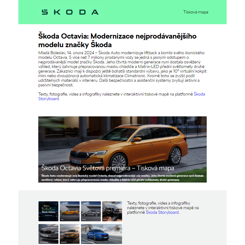 Škoda Octavia: Modernizace nejprodávanějšího modelu značky Škoda