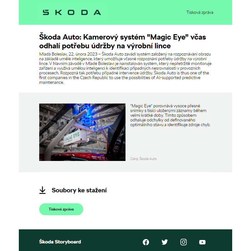 Škoda Auto: Kamerový systém 