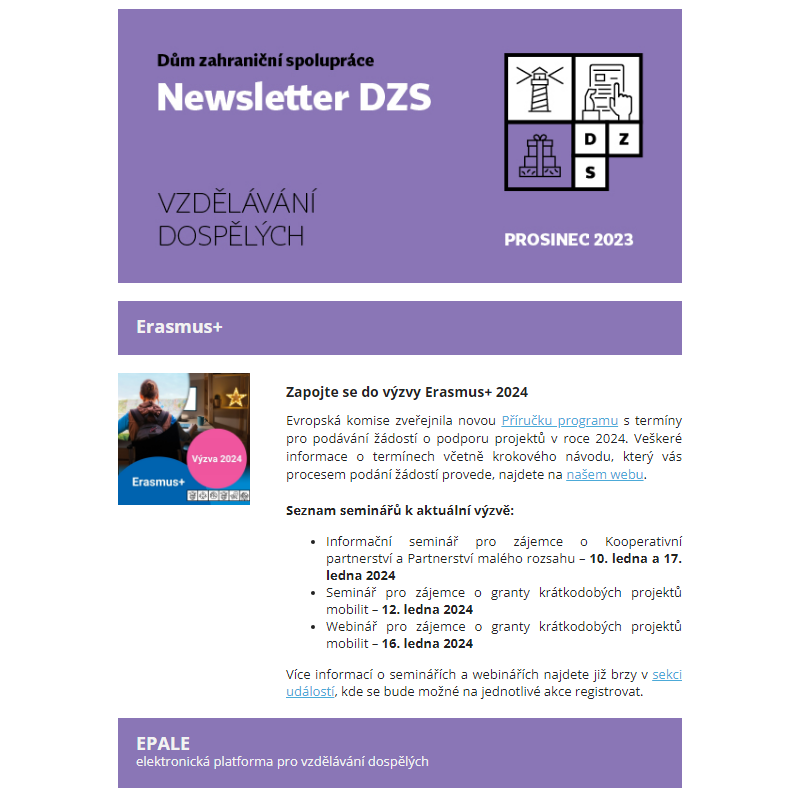 DZS Newsletter Vzdělávání dospělých prosinec 2023