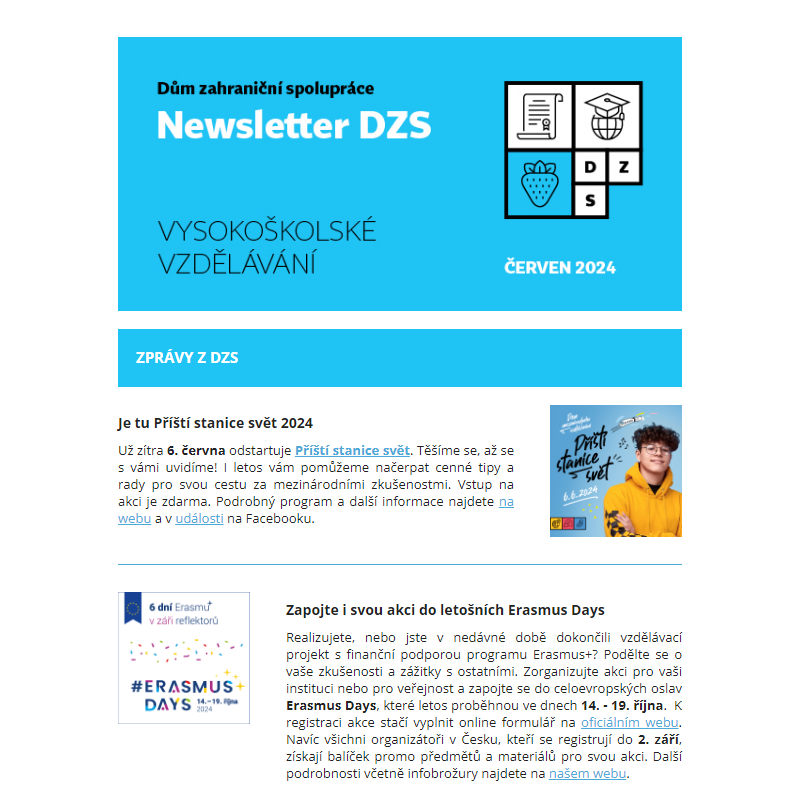 DZS Newsletter Vysokoškolské vzdělávání - červen 2024 _