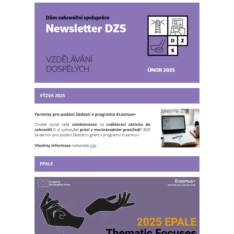 DZS Newsletter Vzdělávání dospělých únor 2025 _