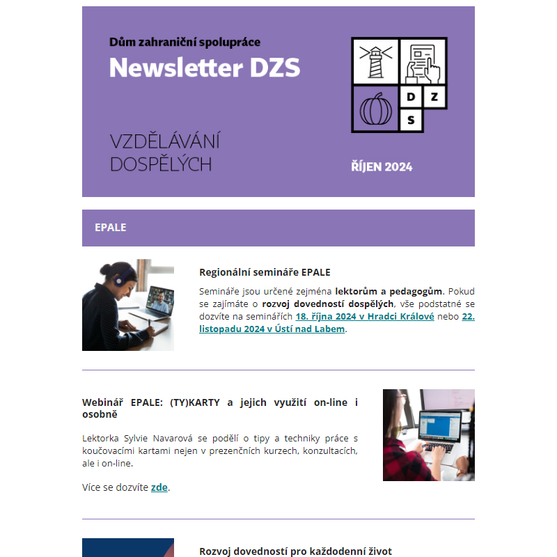 DZS Newsletter Vzdělávání dospělých říjen 2024 _