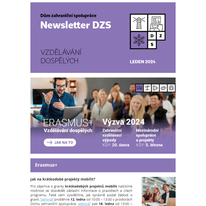 DZS Newsletter Vzdělávání dospělých leden 2024