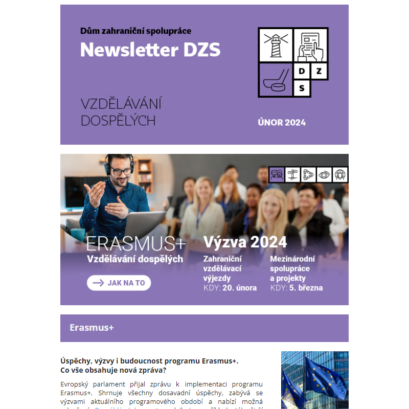 DZS Newsletter Vzdělávání dospělých únor 2024