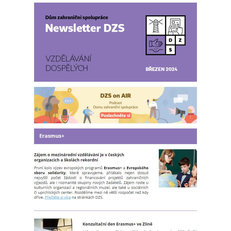DZS Newsletter Vzdělávání dospělých březen 2024