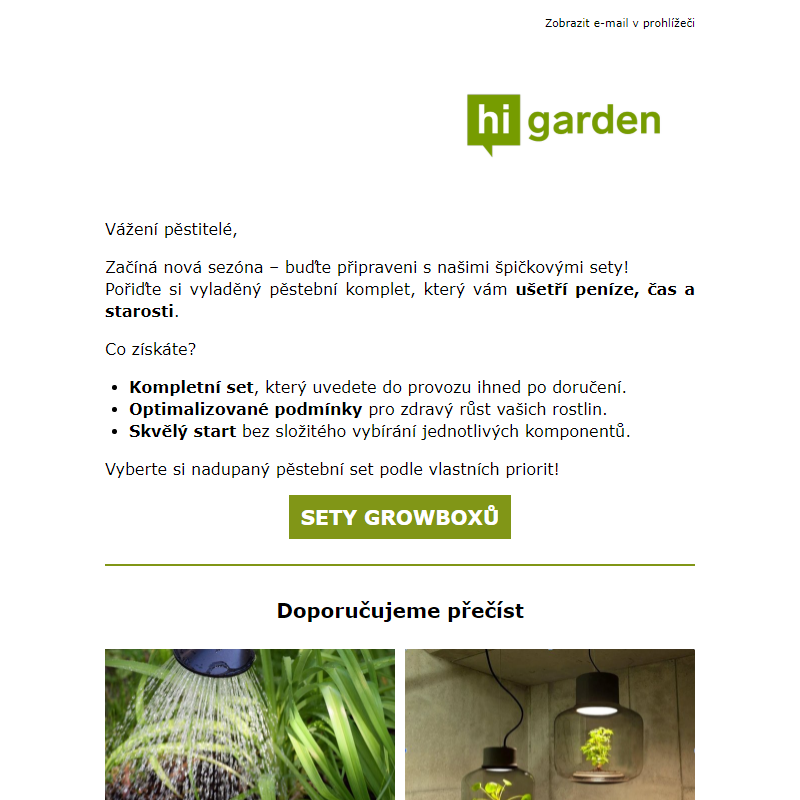 Zvýhodněné growbox sety