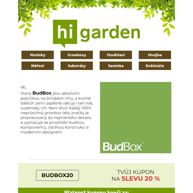 BudBox se slevou -20 %