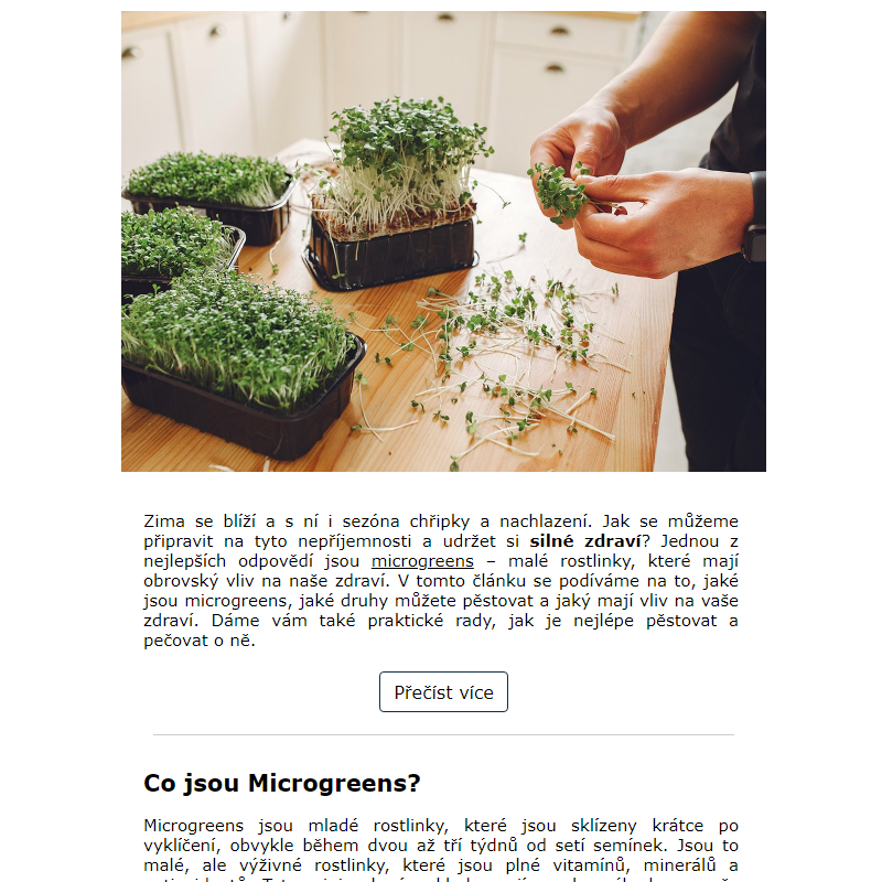 Začněte pěstovat microgreens _