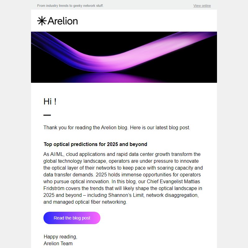 New Arelion blog posts