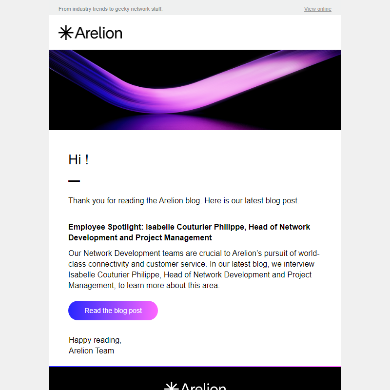 New Arelion blog post