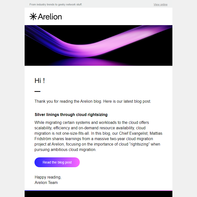 New Arelion blog post