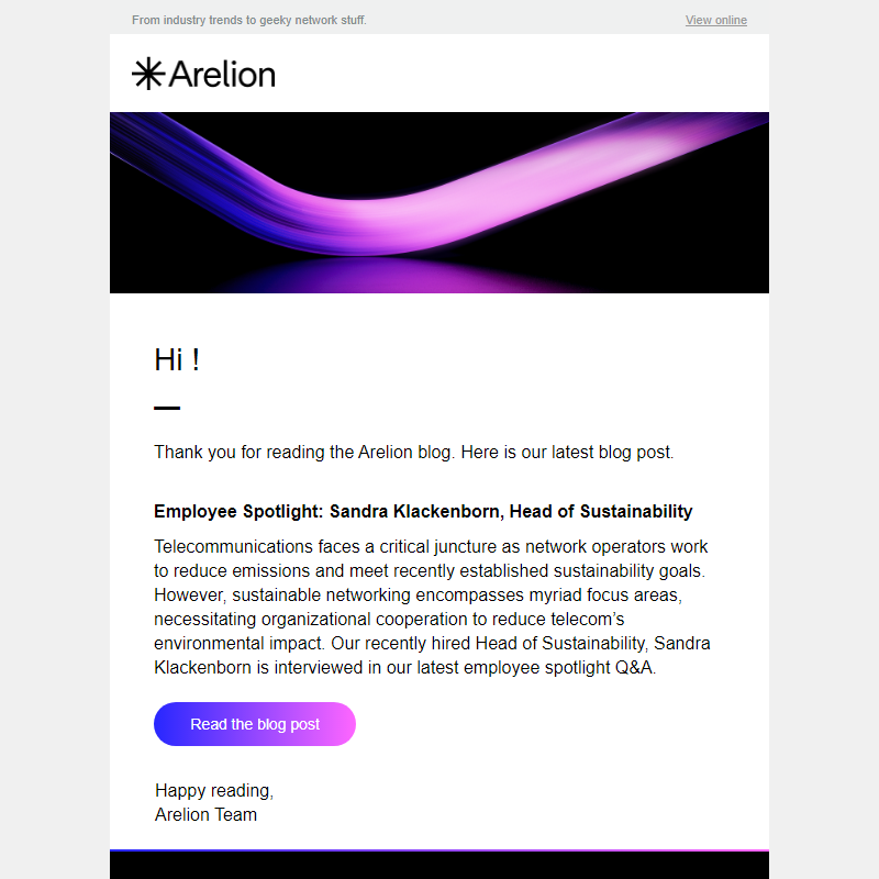 New Arelion blog post