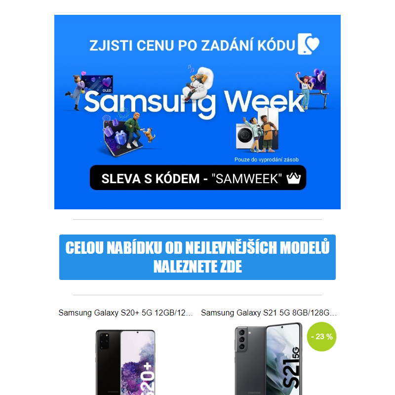 Pozor! Přichází druhé kolo Samsung Weeku!