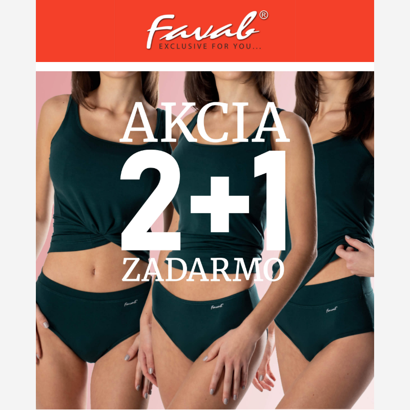 AKCIA 2+1 zadarmo _