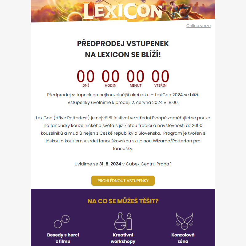 LexiCon 2024 – prodej vstupenek začíná