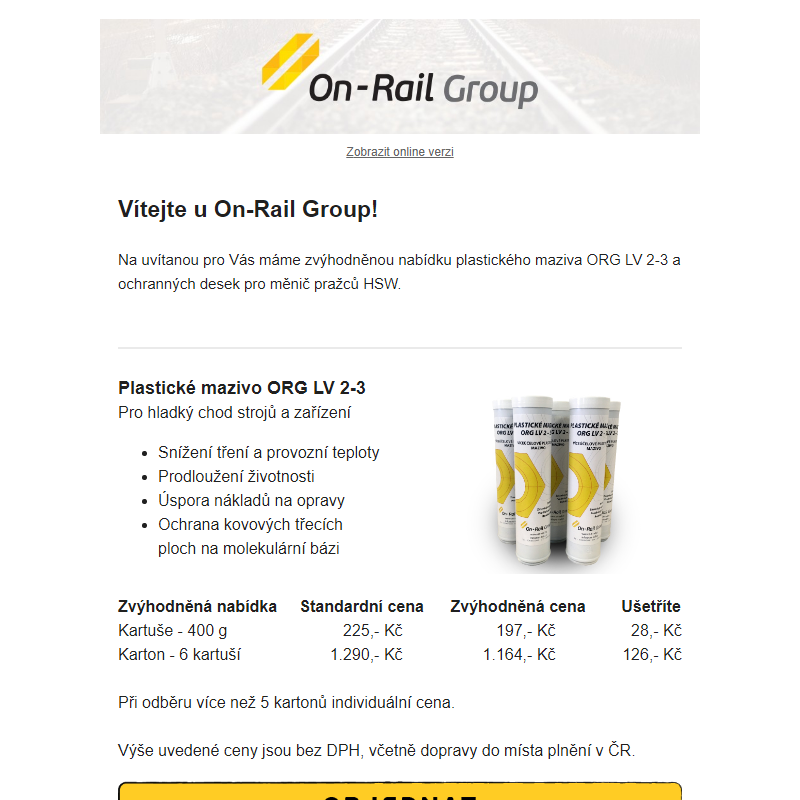 Vítejte u On-Rail Group