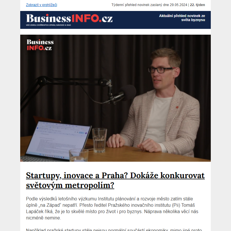 Startupy, inovace a Praha - Ecomail se prosadil ve světě newsletterů - Dotace na úspory energií ve firmách
