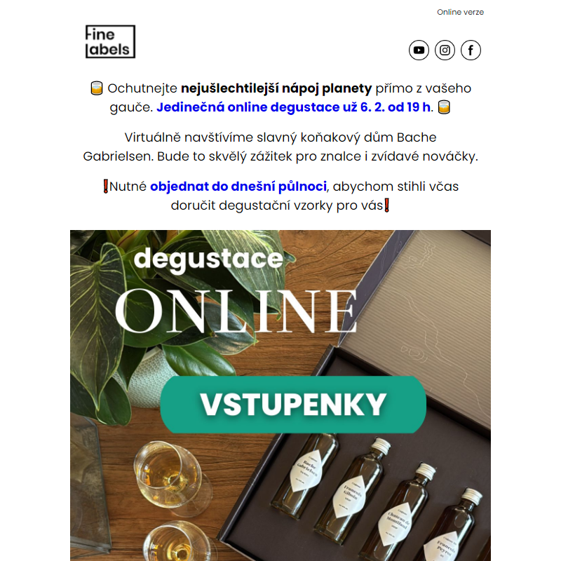 Last call - online degustace z obýváku!