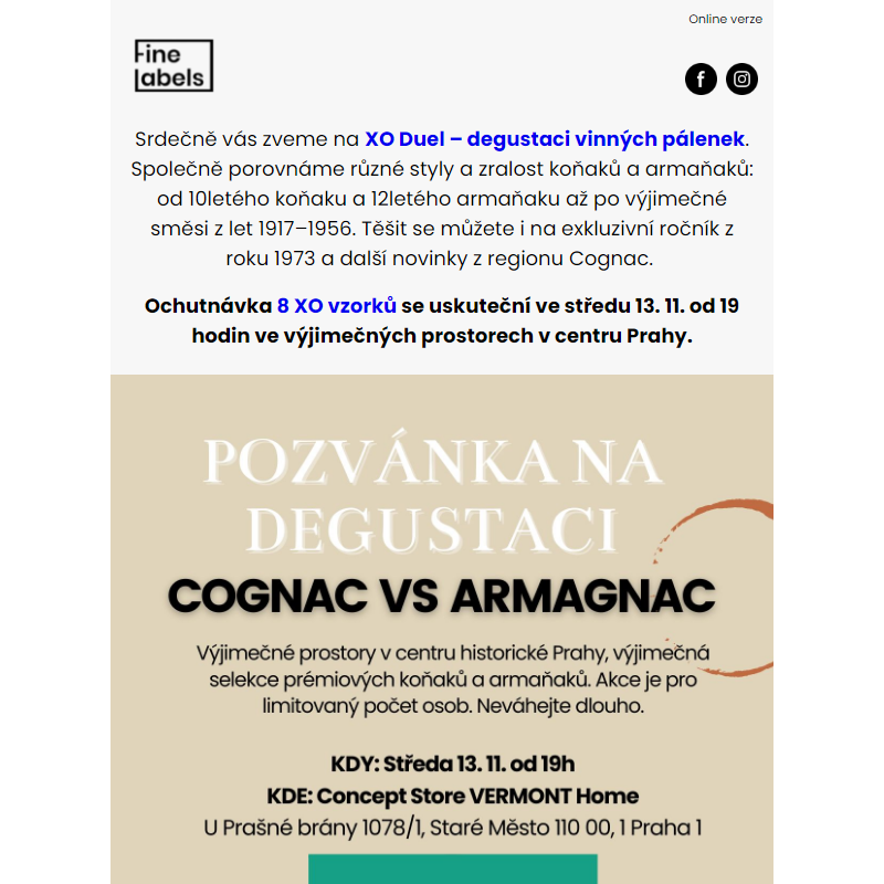 XO Duel: Cognac vs. Armagnac už 13.11. v centru Prahy