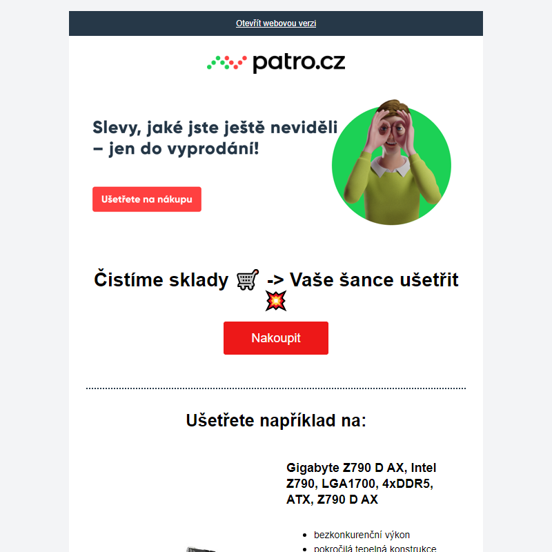 ČISTÍMÉ SKLADY _ -> JEDINEČNÁ ŠANCE UŠETŘIT _