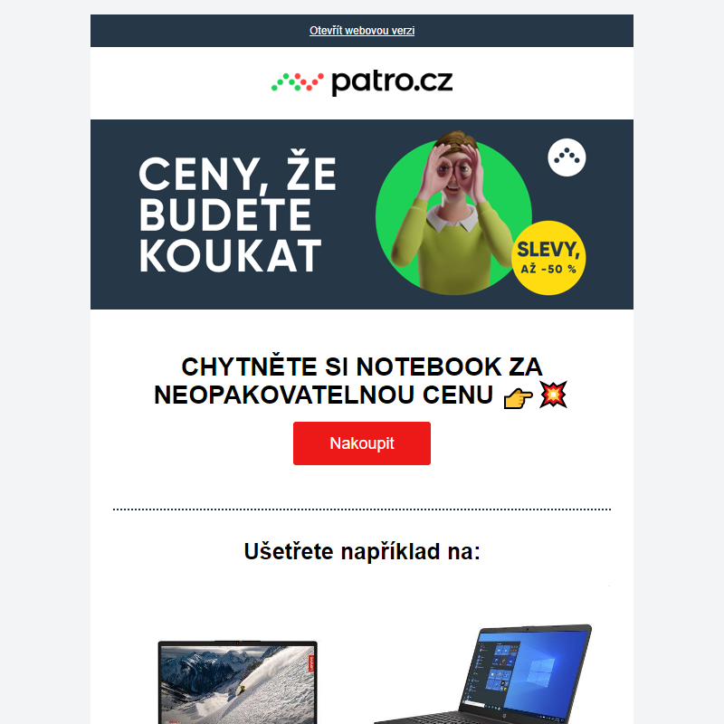 CHYTTĚ SI NOTEBOOK ZA NEOPAKOVATELNOU CENU __