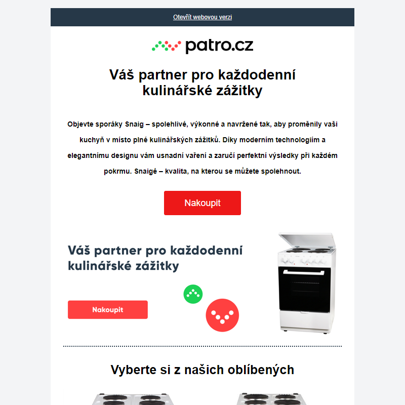 Váš partner pro každodenní kulinářské zážitky _