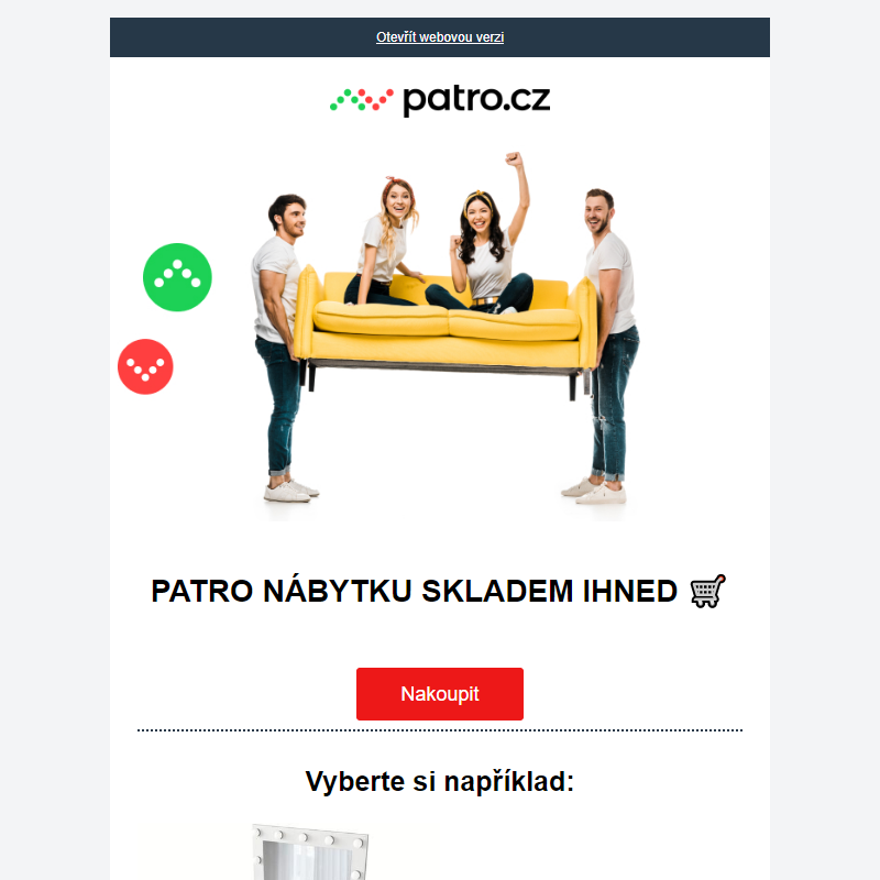 PATRO NÁBYTKU SKLADEM IHNED _