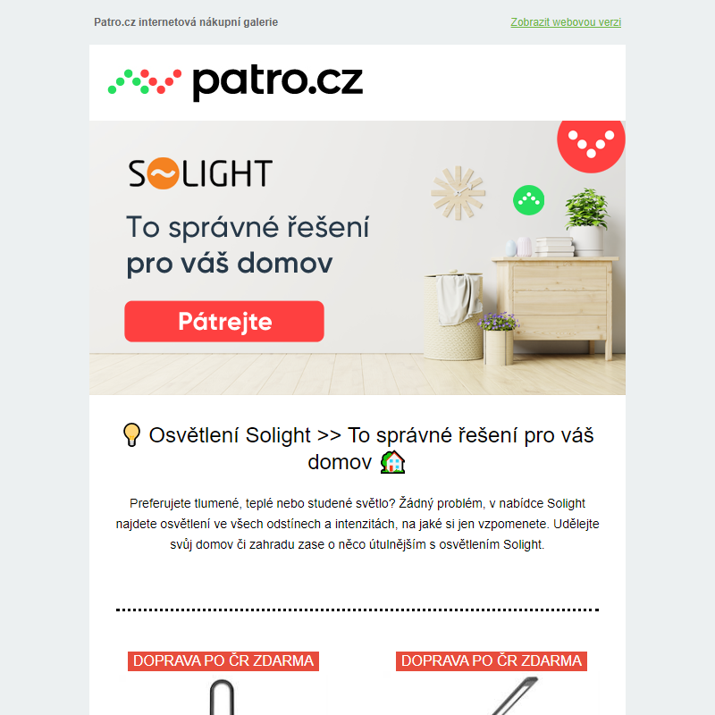 _ Osvětlení Solight >> To správné řešení pro váš domov _