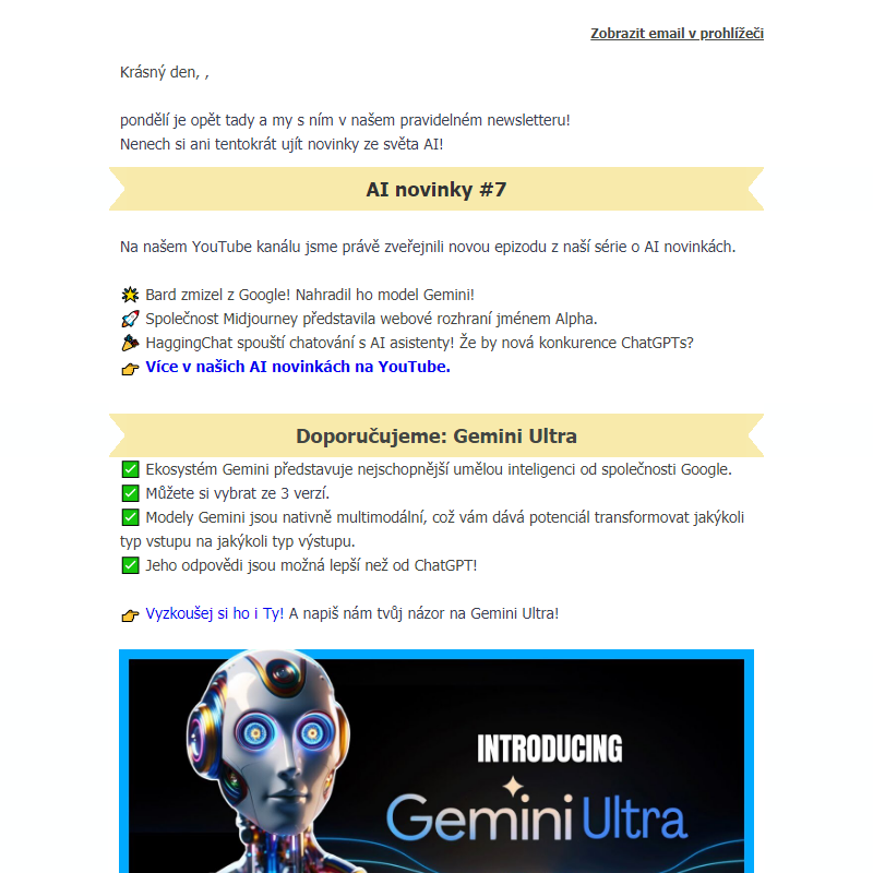 AI novinky #7: Gemini ultra, konkurence GPTs , Novinky v Midjourney a další
