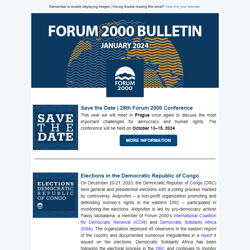 Forum 2000 January Bulletin