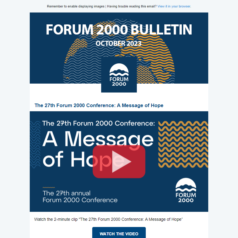 Forum 2000 October Bulletin