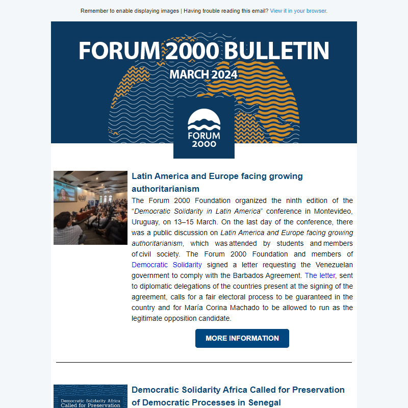 Forum 2000 March Bulletin