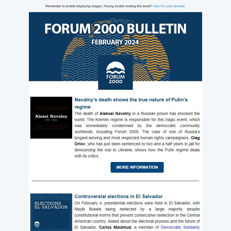 Forum 2000 February Bulletin