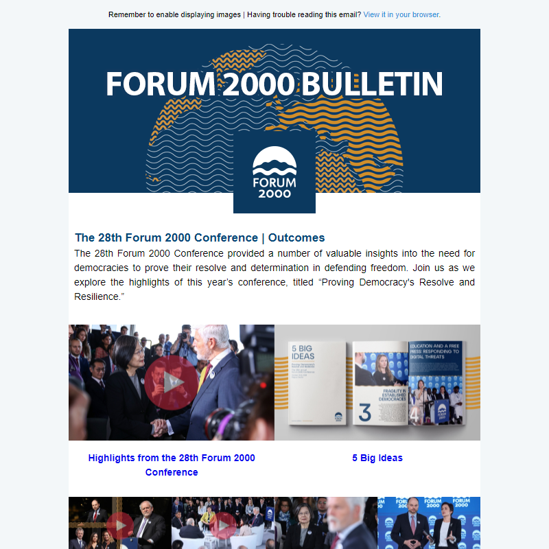 Forum 2000 Bulletin