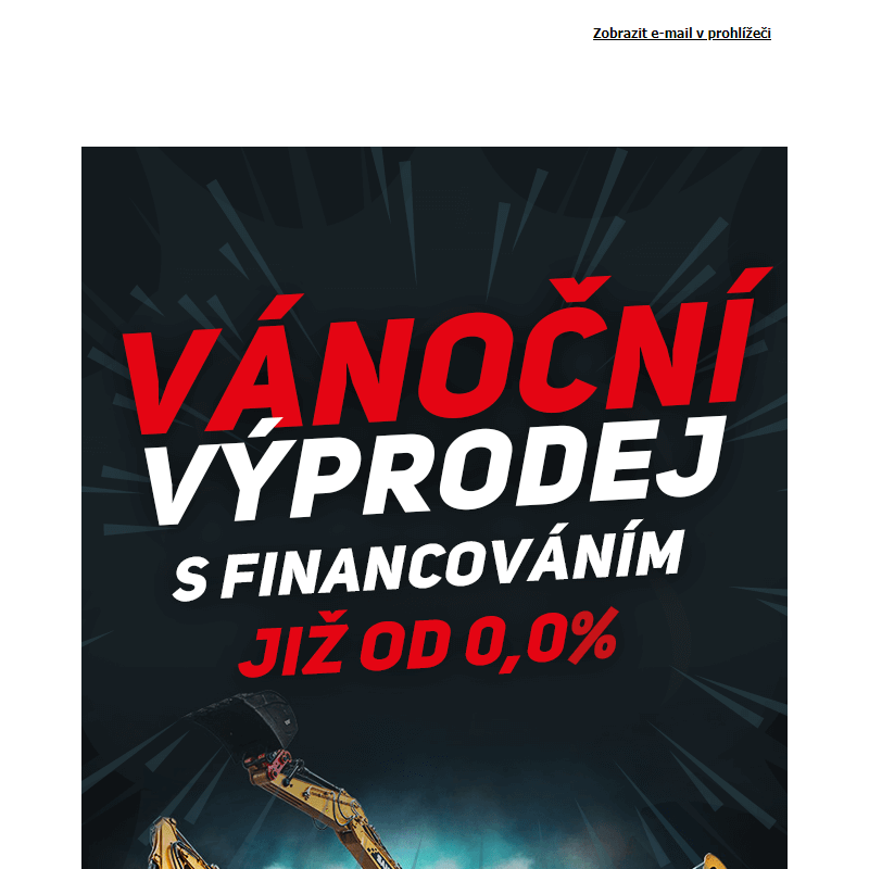 Vánoční výprodej stavební strojů a příslušenství s financováním již od 0,0%