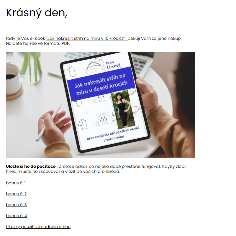 Ebook Jak nakreslit střih na míru v 10 krocích