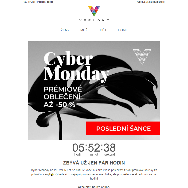 Poslední hodiny Cyber Monday!