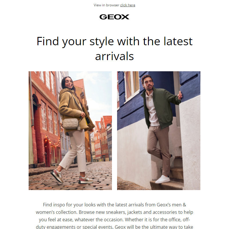 Be inspired by the new Geox arrivals!