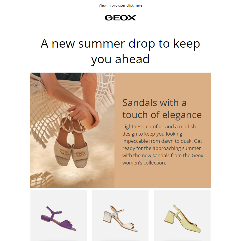 Looks for the upcoming summer? Find yours with Geox!