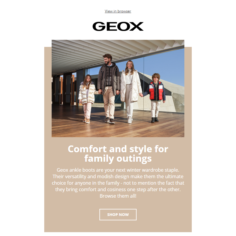 Start prepping for the deep heart of winter with Geox ankle boots _