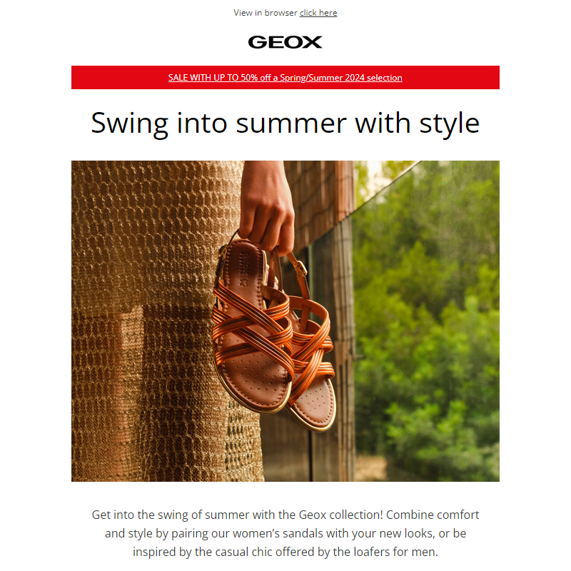 Put your summer looks together with Geox
