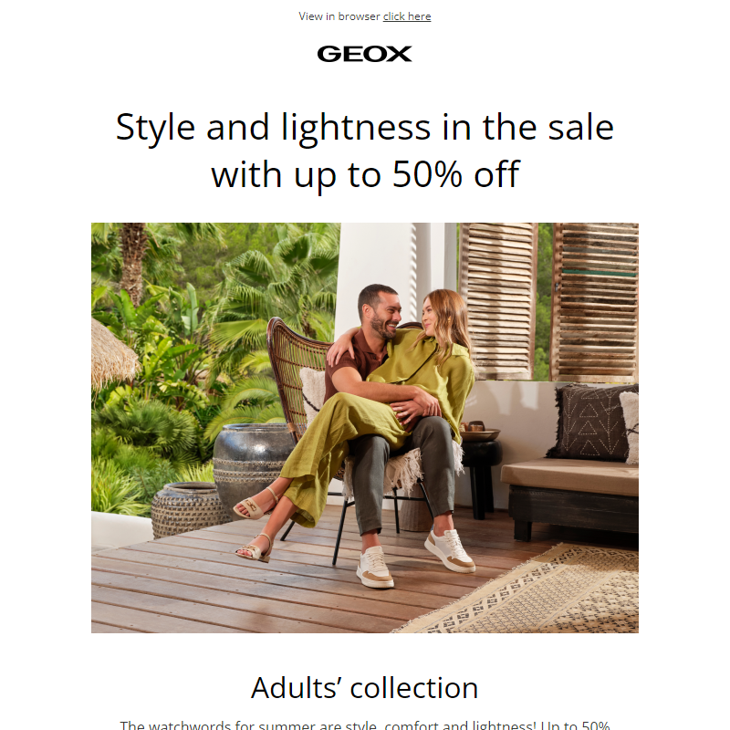 Geox sale with up to 50% off for the whole family