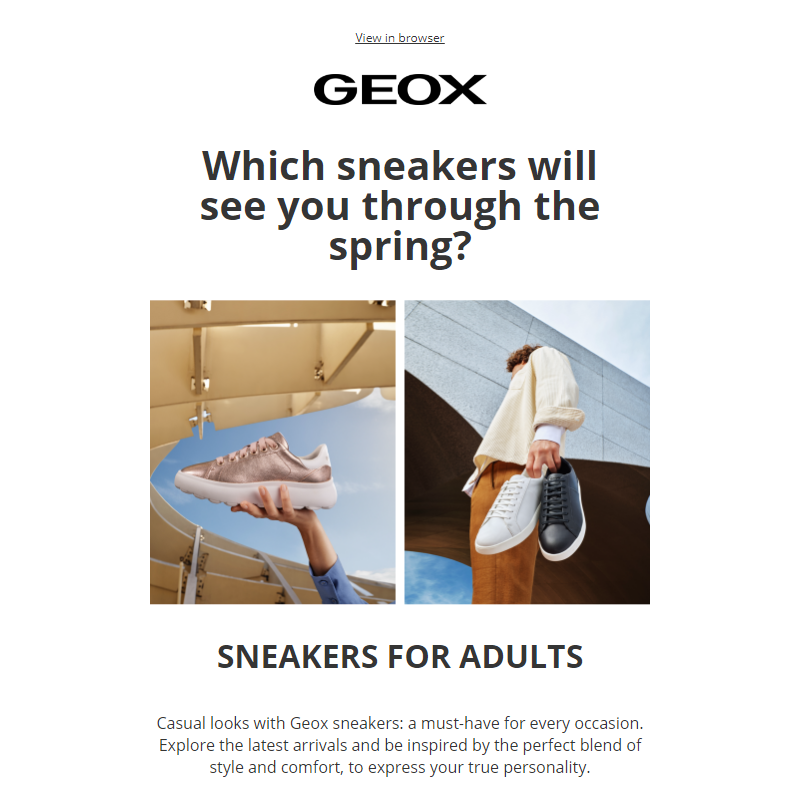 New Geox sneakers: style and comfort for everyone